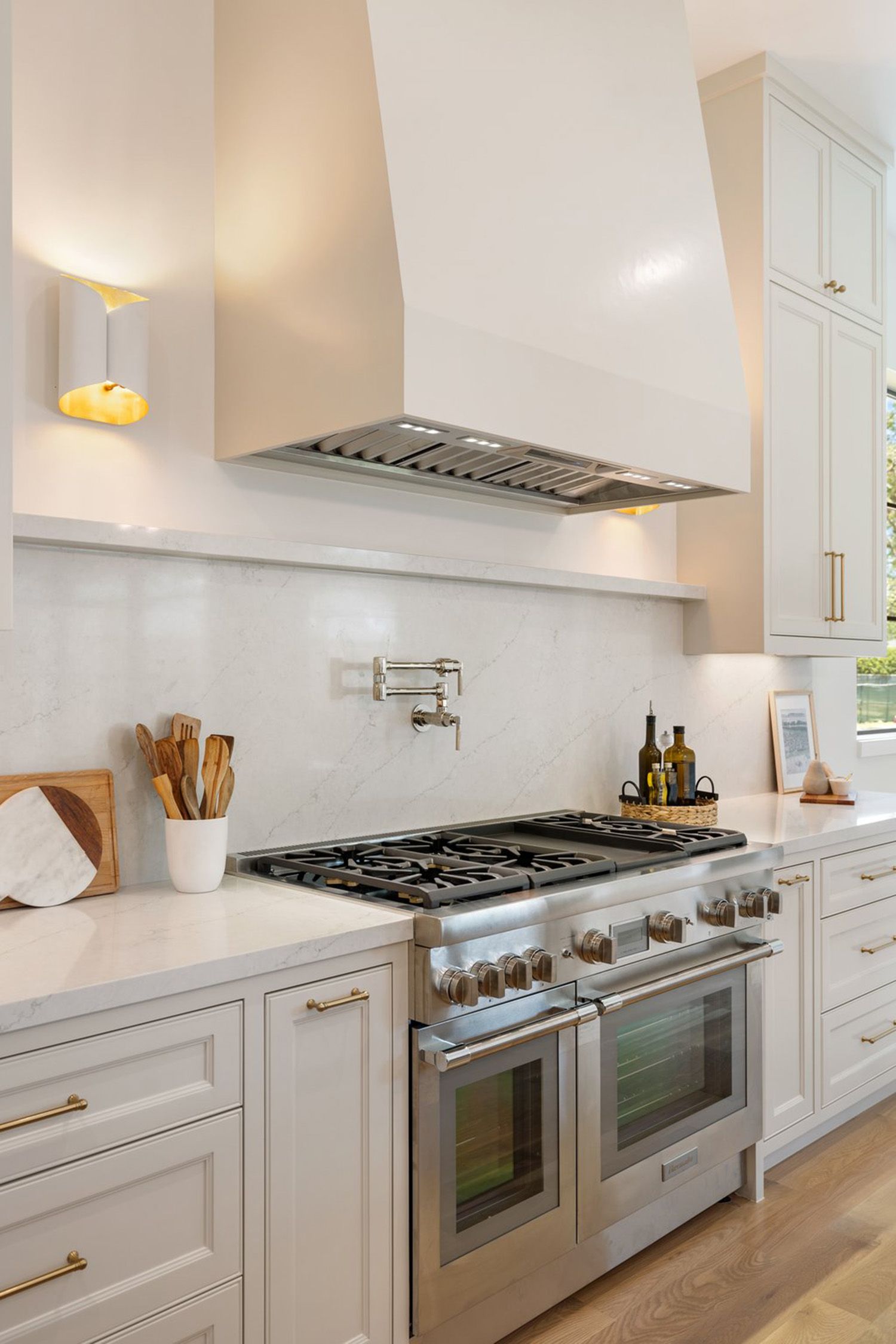 Kitchen range and hood detail